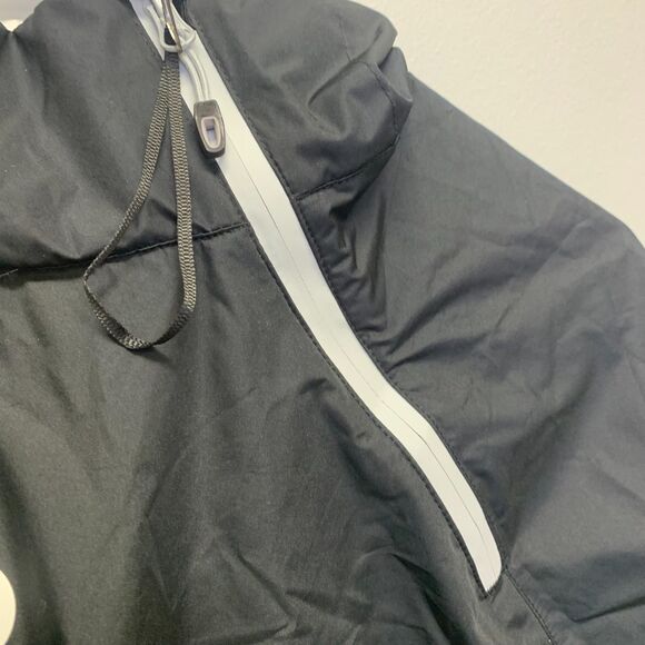 HOTSUIT Sauna Sweat Wind Jacket Reflective Black‎ White Spellout Large - Picture 4 of 14